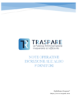 Note Operative – Iscrizione Albo Fornitori